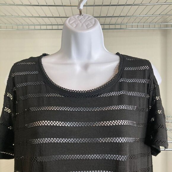 Calvin Klein Women’s‎ Mesh Embellished Cover-Up Maxi Dress Size S/M Beach Goth - Picture 3 of 11